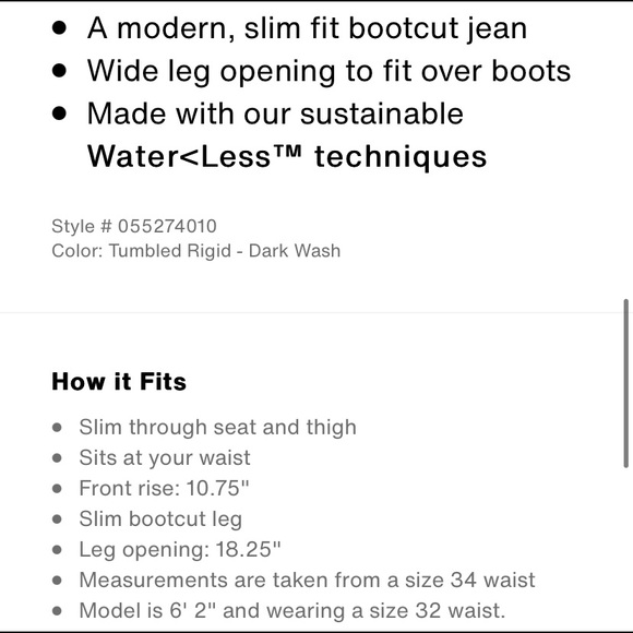 Levi’s 527 Dark Wash Bootcut Jeans - Picture 7 of 8